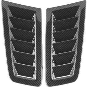 Aramox Universal Bonnet Air Vents, 2 Pieces Carbon Fiber Color ABS Hood Vents Compatible with Focus RS MK2, Car Exterior Modification Parts