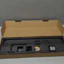 5pcs Bathroom Hardware Set, 24in Towel Bar Set, Including Square Towel Bar Square Towel Ring Toilet Paper Holder Towel Hooks, Set SUS304 Stainless Steel, Wall Mounted (Black)