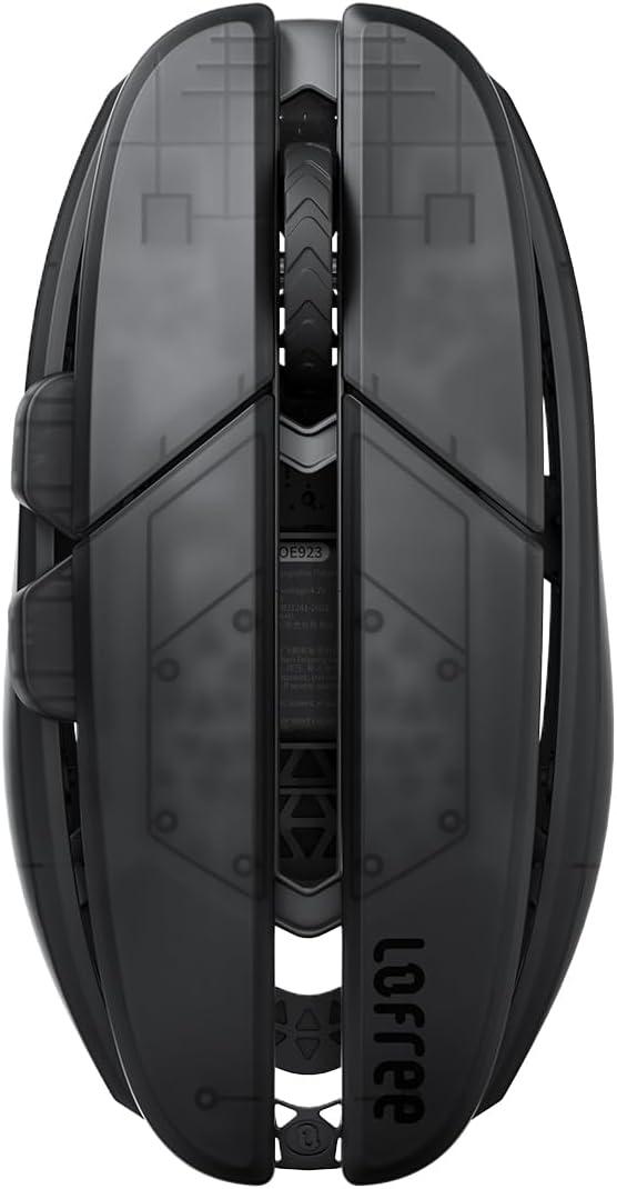 LOFREE Hypace Ultra-Lightweight Wireless Gaming Mouse, 47g, PAW3950 Sensor, 40K DPI, 8K Polling Rate, Mg Alloy Frame, Tri-Mode(Bluetooth/2.4GHz/Wired), 100Hrs Battery for PC/Mac (Jet Black)