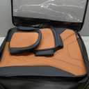 Coverado Car Seat Covers Full Set, Seat Covers for Cars, Front Seat Covers and Back Seat Cover Waterproof Leather Automotive Seat Cover, Universal Car Interior Protectors Cushion for Most Cars, 8918-Brown-Black