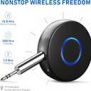 SONRU Bluetooth Aux Adapter for Car, Wireless Audio Receiver, Portable Hands-Free Kit with RCA AUX 3.5mm for Home/Car Stereo Music Streaming Sound System