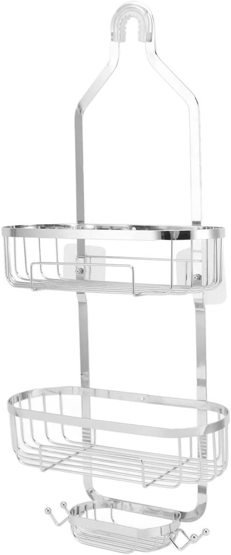 Bathroom Shelves, Innovation Fine Workmanship Wall Mount Bathroom Basket for Ceramic Tile (Electroplated)