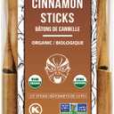 Soeos Organic Cinnamon Sticks, 8 oz (226g), 3.5" Length, 100% Raw, Non-GMO, Kosher Certified, Whole Cinnamon Sticks Seasoning Spice for Coffee, Baking, Cooking and Beverages (EXP 07/10/27)