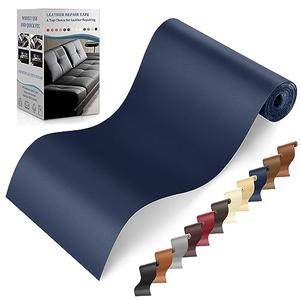 YAFLC Self Adhesive Leather Repair Tape Kit, 4"x 63" Leather Repair Patch for Furniture, Leather Repair Patch for Car seat, Sofas, Couch, Boat Seat Dark Blue