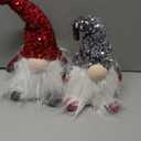 Juegoal 12" Lighted Christmas Gnome, Handmade Sequins Hat Scandinavian Swedish Tomte, Light Up Elf Holiday Present, Battery Operated Winter Tabletop Christmas Decorations, 2 Set