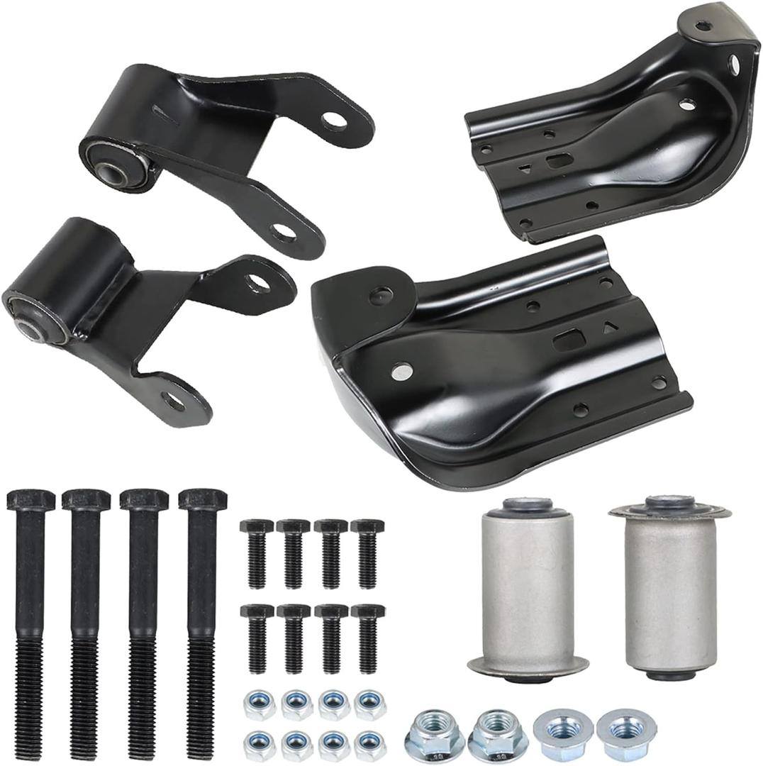 WFLNHB Rearward Leaf Spring Shackle Bracket Hanger Repair Kit Replacement for Chevy Silverado 1500 1999-2007