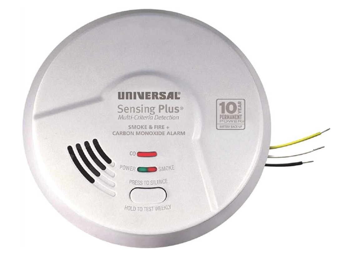 Sensing Plus Multi Criteria Hardwired Smoke & Fire Alarm with 10 Year Battery Backup
