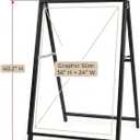 USCNC 24 x 36 Inch A Frame Sign Double-Sided Folding Sandwich Board Heavy Duty Slide-in Sidewalk Signboard for Outdoor Street Advertising Poster(Frame onlyNo white board)