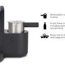Keurig K-Cafe Single-Serve K-Cup Coffee Maker, Latte Maker and Cappuccino Maker, Comes with Dishwasher Safe Milk Frother, Coffee Shot Capability, Compatible with all Keurig K-Cup Pods, Dark Charcoal