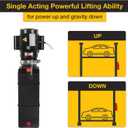 Doppy Hydraulic Pump 16 Quart, 4 Gallon Hydraulic Power Unit 220V 2HP 3450 RPM Single Phase Electric Hydraulic Car Lift Pump for Dump Trailer Car Lifting & Industrial, Single Acting