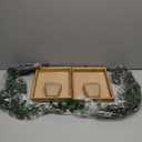 2 Pack Artificial Hanging Plants with Wooden Frames Home Fake Hanging Mandala Leaves Greenery Plants Mandala Vine Supplies for Wall Living Room Decor Bathroom Shelf Indoor