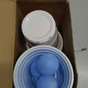 Chuangdi 30 Pieces Winter Party Game Set 16 oz Blue White Snowflake Plastic Cups with 8 Pcs Balls Reusable Winter Cups for Adults Holiday Birthday Party Game Decorations Supplies