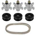 OCPTY Lawn Mower Deck Rebuild Kit, Mower Blade Rebuild Kit Fit for Toro Time Cutter Z5000 Z5020 Z5030, for Toro Time Cutter SS5000 SS5060, 3 spindle assembly 3 Pulleys