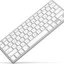 Compact Wireless Keyboard for Apple Mac OS with Optimized Shortcut Keys,Bluetooth-Enabled Connection, 45-Day Life Recharageable Battery, Scissor-Switch Keys Typing for iMac/Mac mini or MacBook Laptop