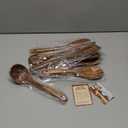 Wooden Spoons for Cooking, Wooden Utensils for Cooking Natural Teak Wooden Kitchen Utensils Set Comfort Grip (7 PCS SET)