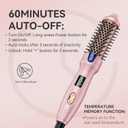 Thermal Brush, MINI & Tiny 1 Inch Ionic Curling Brush for Shiny Hair, Tourmaline Ceramic Ionic Curling Iron Brush for Short to Medium Hair, Adjustable Temperature, Dual Voltage, Compact-Size