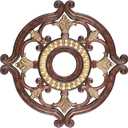 Livex Lighting 8216-63 Ceiling Medallion in Verona Bronze with Aged Gold Leaf Accents 0.1 x 0.1 x 1.5