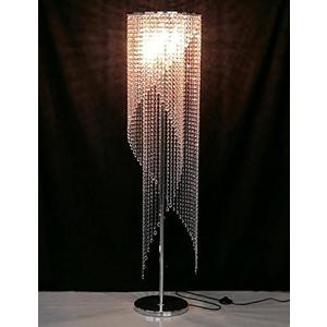 Surpars House Crystal Floor Lamp, Elegant Rain Lamp, Modern Lava Lamp for Living Room, Bedroom, Girls Room, Silver Chrome