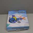 Dinosaur Snow Tube, Inflatable Snow Tube Snow Sled for Kids & Adults, Sledding Heavy Duty Reinforced Double Layers Bottom, Ideal Snow Toys Winter Outdoors Fun Boys Girls(1 Pack) (Blue)