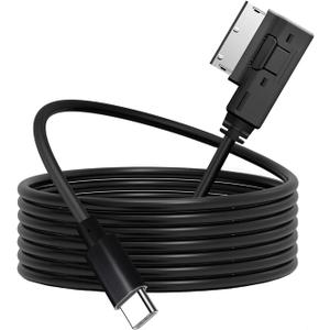 USB C to AMI MMI Aux Cable for Apple iPhone 15 Compatible with Audi A3/A4/A5/A6/A7/A8/S4/S6/S8/Q5/Q7/R8/TT, USB-C to Car Aux Interface Dongle Compatible for VW CC Magotan (4FT)
