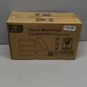 M MCIRCO [5-Packs, 36 Oz Glass Meal Prep Containers with Snap Locking Lids Glass Food Containers,Airtight Lunch Container,Microwave, Oven, Freezer and Dishwasher (4.5 Cup) (Gray)