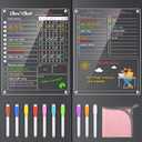 Acrylic Magnetic Chore Chart for Kids,Chores Chart for Fridge Refrigerator,Dry Erase Behavior Chore Chart for Multiple Kids,Responsibility Reward Chart for Teens Adults Family,11.5"x15" (1+1list)