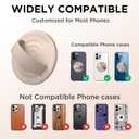 Magnetic Phone Ring Grip Holder, Silicone Finger Loop Grip, Compatible with MasSafe, Back of Phone for iPhone Pro Max/Plus/16/15/15/14/13/12 Series, Oat