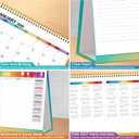 6 x Desk Calendar 2026, Desktop Calendar 2026 Standing flip, 8.5 x 11, Jan 2026 - Dec 2026, Stand Up Calendar with Memo Pages, Large Ruled Blocks, Holidays, Thick Paper, Great for Home, School, Office