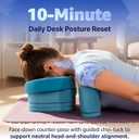 G.StretchAid Neck Hump Corrector, 5-in-1 Face-Down Posture Corrector for Tech Neck & Rounded Shoulders, Neck Stretcher, 4-Level Adjustable Cervical Support, Guided Chin-Tuck, Travel Case