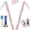 Cordless Battle Ropes For Home Gym & Apartment With Workout Guide | Ergonomic Sweat-Wicking Breathable Grips, Ultra Silent Operation, Anchor-Free, Portable Design For Easy Moving And Storage