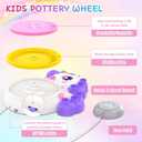 Pottery Wheel for Kids, Arts and Crafts for Kids Ages 8-12, Complete Pottery Painting Craft Kit with Clay, Art Supplies for Kids Toys Girls Birthday Christmas Gift for 6 7 8 9 10 11 12+, Purple