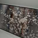Wall Art for Living Room Large Modern Wall Decor Canvas Paintings for Wall Decorations White Flower Brown Bedroom Office Artwork Plum Blossom Art Prints Framed 24×48IN