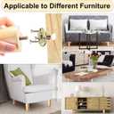 Maitys 4 Inch Round Solid Furniture Legs Furniture Wooden Replacement Chair Feet Dresser Sofa Couch Legs Table Cabinet Footstool DIY Projects for Home(Wood,16 Pcs)