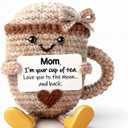 Birthday Mothers Day Gift for Mom Wife Grandma,Crochet Tea Cup, Small