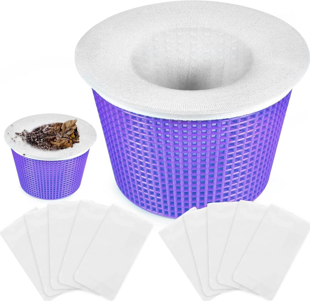 30-Pack of Pool Skimmer Socks, Ultra Fine Mesh Filter Sock Net for Skimmer Baskets, Skimmers Cleans Debris and Leaves for In-Ground and Above Ground Pools