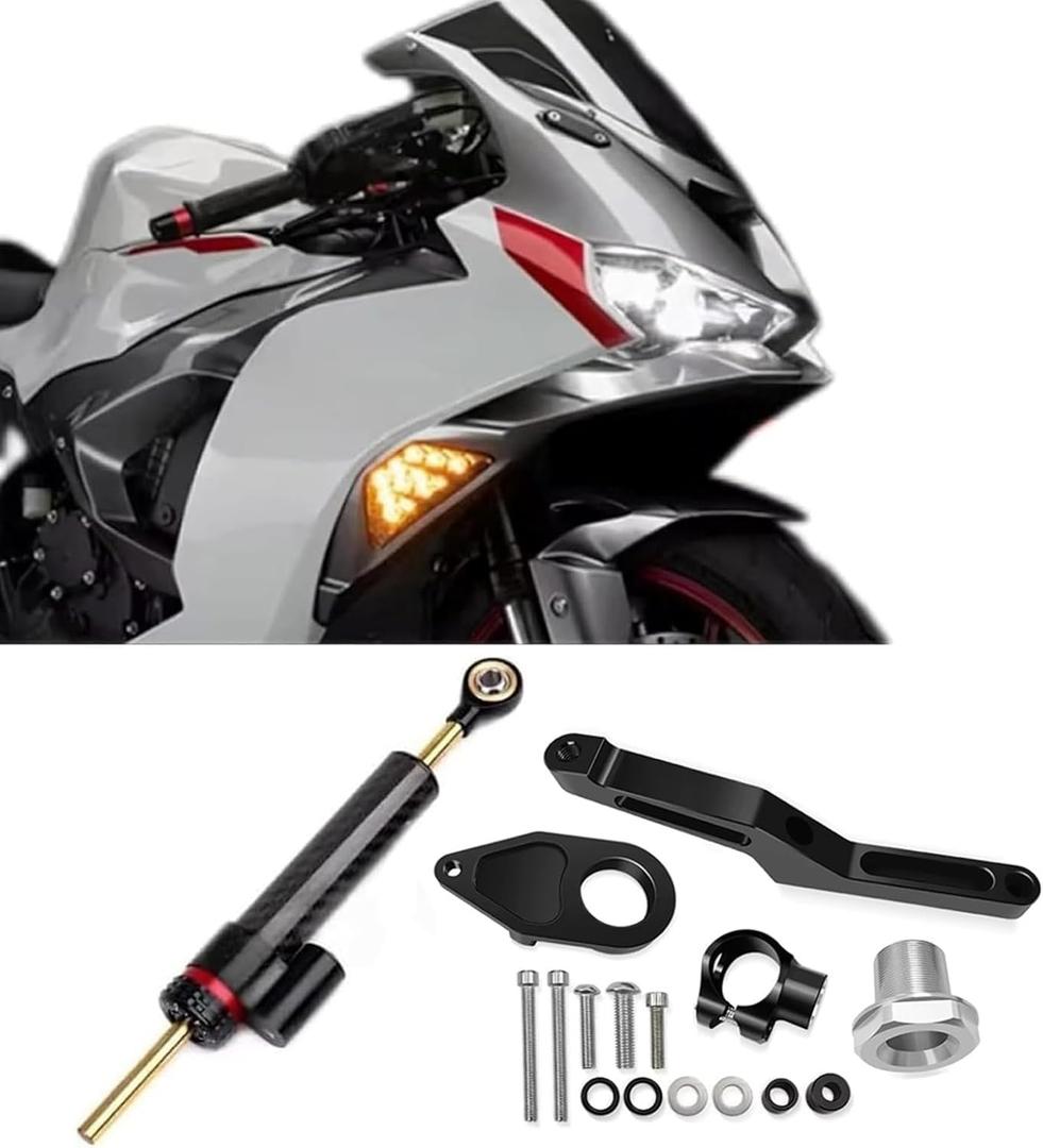 For Ninja ZX-6R ZX636 ZX6R ninja zx6r zx636 2026 2025 2024 2023 2022-2013 motorcycle accessories steering shock absorber steering shock absorber stabilizer steering damping bracket (black kit)