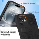 Fiyart Designed for iPhone 16 Plus Case Cute Flower Floral Sunflowers Design,Soft Slim TPU Anti-Scratch Phone Cover for Women Girls 6.7"-Black