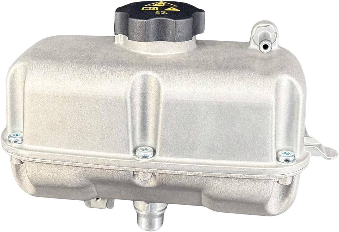 Aluminum Coolant Tank for Jeep Wrangler JL 2018-2024 & Gladiator JT 2020-2024, One-Piece Cast Aluminum, Replace 68283565AB & 68364312AA/AB/AC, Direct Fit with Cap