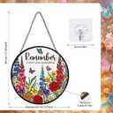 Rngmsi Sun Catcher Gift for Grandma, Birthday Presents for Grandmother Suncatcher Stained Glass Window Hanging, Remember I Love You Stained Glass Gift from Granddaughter Grandson