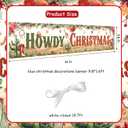 Western Christmas Decorations Yard Banner, Howdy Christmas Decorations Hanging Door Banner Patio Hanging Cowboy Banner for Holidays Party Decor