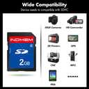 INDMEM SD Card 2GB Class 4 Flash Memory Card 2G SLC Stanard Secure Digital Cards (1PC)