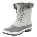 Northside Womens Katie Winter Snow Boots - Seam Sealed Waterproof Synthetic Rubber Shell with Removable EVA Insole - Faux Fur Collar and D-Ring Lacing System, 10