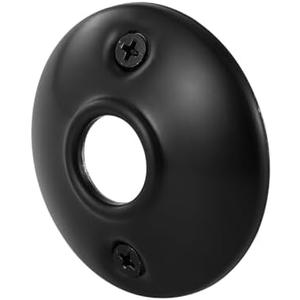 newliplace 2 Pack Vintage Door Knob Round Rosettes, Classic Matte Black Old Style Door Knob Plates Replacement for Interior Doors
