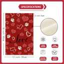 2 x Red Love Heart Dog Paw Print Valentines Day Garden Flag Yard Flag 12x18 Inch Double Sided Small Mini Yard Outdoor Outside Holiday Decoration