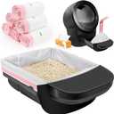 SZEE 120 Pack Automatic Litter Box Waste Bags, Drawstring Litter Box Liners