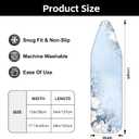Ironing Board Cover for Crafting, Flat Decoration with Elastic Edge Standard Size, Perfect for Home Laundry Room, Ideal Gift for Craft Enthusiasts (Light Blue, 15" x 54")