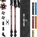 G2 GO2GETHER Aluminum Trekking Poles - Quick Adjustable Locks, Comfort Handle, Padded Strap, Snow Baskets - Walking Sticks Suitable for Hiking, Walking