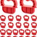 QWORK Deck Board Jig, 24 Pcs 1/4" Gap Deck Board Spacer Rings for Pressure Treated, Composite, PVC, Plank
