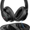 1Mii ClearLinkTV H3 Wireless Headphones for TV Watching for Seniors with Transmitter Charging Base, Plug and Play, 2.4G Low Latency, 75H Play Time, Works with TV Optical, AUX, RCA Audio Out Jack
