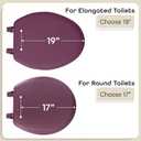 Soft Standard Vinyl Toilet Seat, Burgundy - 17 Inch Soft Vinyl Cover with Comfort Foam Cushioning - Fits All Standard Size Fixtures - Easy to Install Fantasia by Achim Home Decor